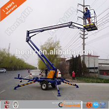 14 m hydraulic drives towable trailer compact boom lift